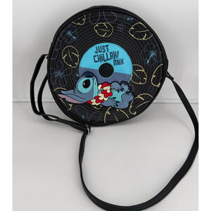 Disney Parks Lilo & Stitch Just Chillax Mix Vinyl Record Crossbody Bag Purse